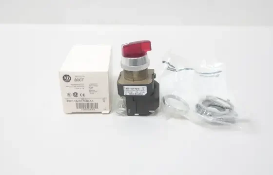 ALLEN BRADLEY 800T-16JR17KB7AX SELECTOR SWITCH 120V-AC 3 POS ILLUMINATED