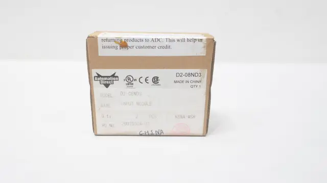 AUTOMATION DIRECT D2-08ND3 DISCRETE INPUT MODULE 12-24V-DC
