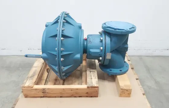 ITT 6-2559-M-34-33250-P1 DIA-FLO IRON PNEUMATIC FLANGED DIAPHRAGM VALVE 6IN 125